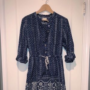 Anthro cotton bandana print dress
